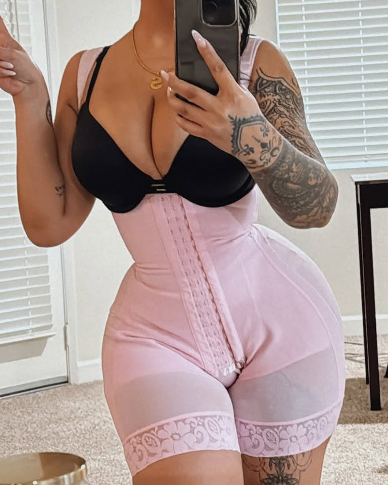 Fajas Colombianas Pink High Compression BBL Hourglass Shapewear