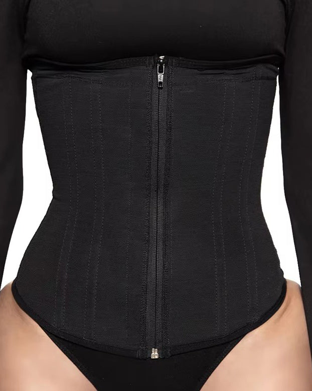 Fajas Colombianas con Cierre Frontal, Varillas de Acero, Control de Abdomen, Cinturilla Moldeadora