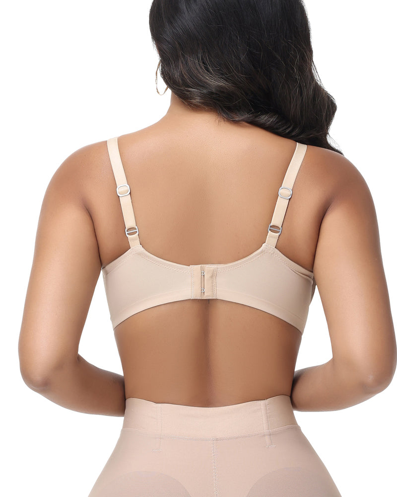 Shapshe® Sostén de Encaje con Aros, Sin Relleno y Cobertura Completa