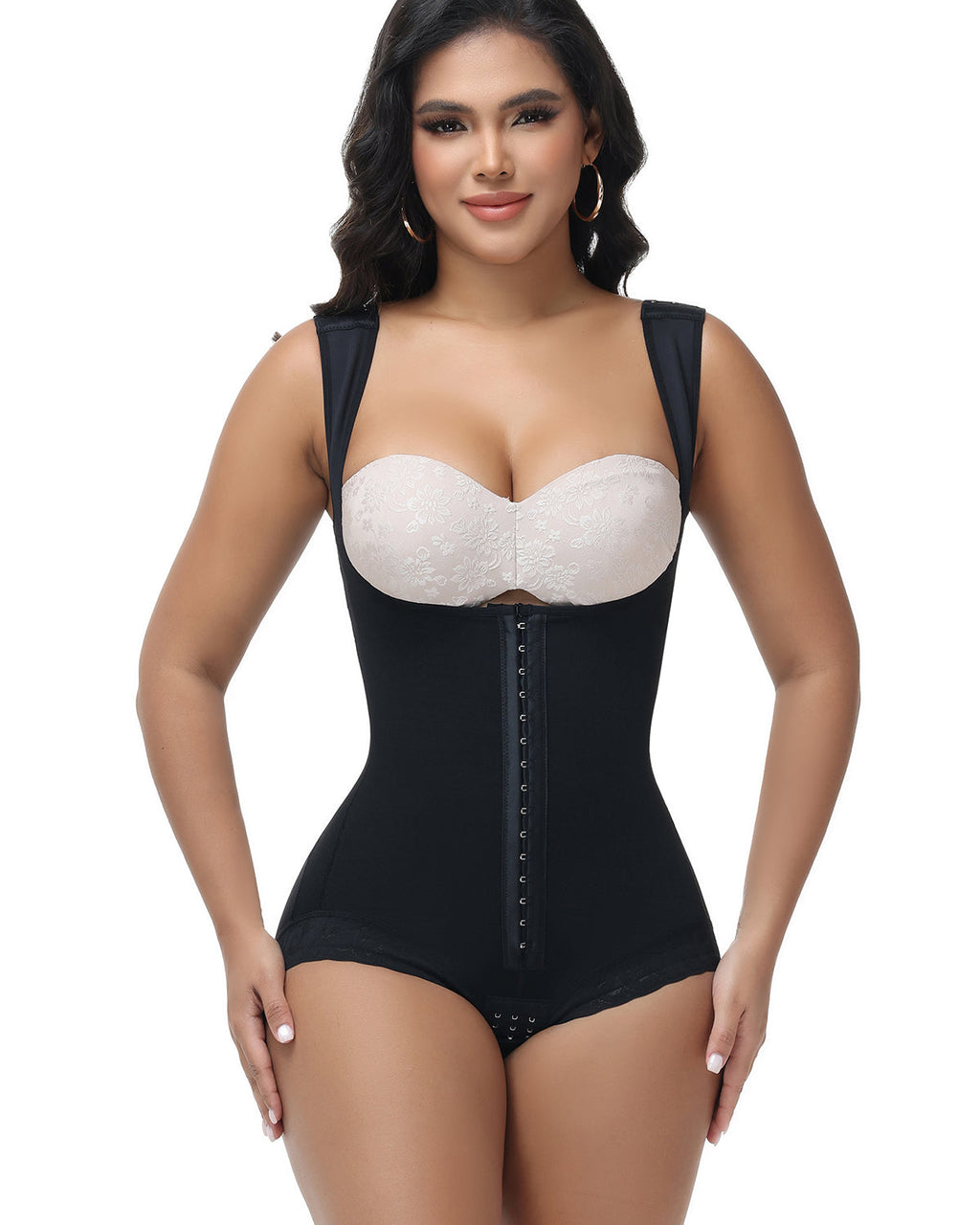 Faja Colombiana Moldeadora Levanta Glúteos Control Abdomen con Escote Abierto