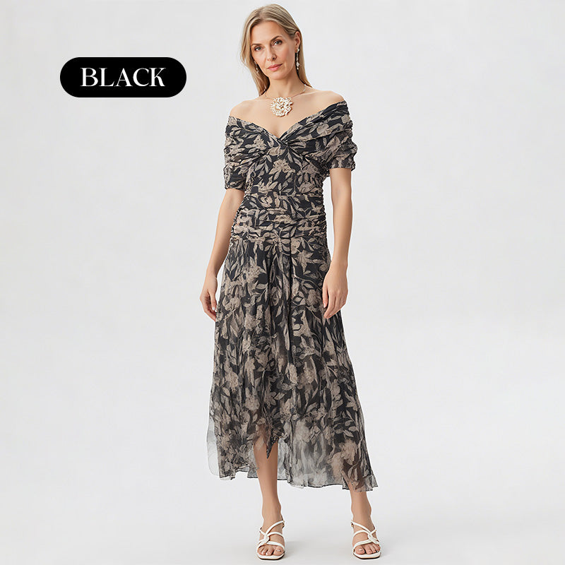 🌸 Vestido con Escote en V y Estampado Floral para Mujer – Ligero, Elegante y Perfecto para el Verano ✨👗