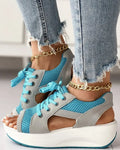 ✨SANDALIAS MUFFIN CON CORDONES Y ABERTURAS CON PANELES EN CONTRASTE✨
