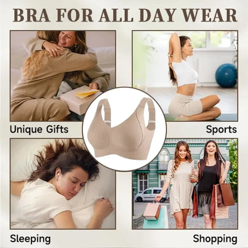 👙 Brasier sin Aros de Soporte Firme – Cómodo, Suave y de Uso Diario ✨