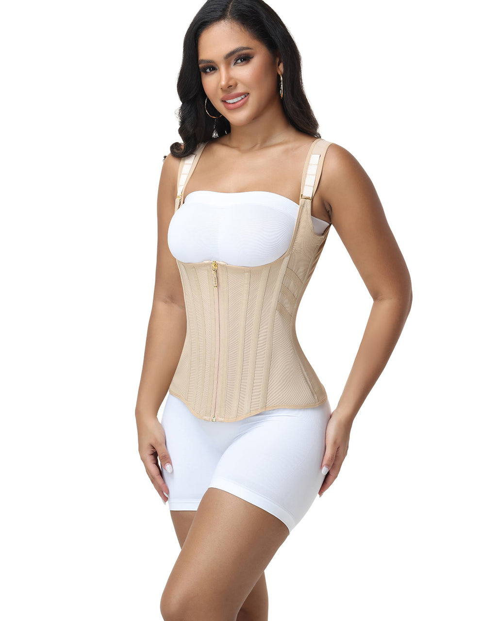 Shapshe® Faja Cinturilla de Compresión de Doble Capa con Varillas Curvas