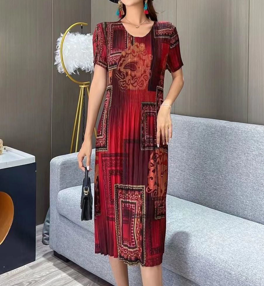 Vestido plisado de moda
