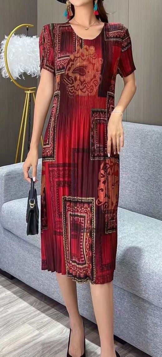 Vestido plisado de moda