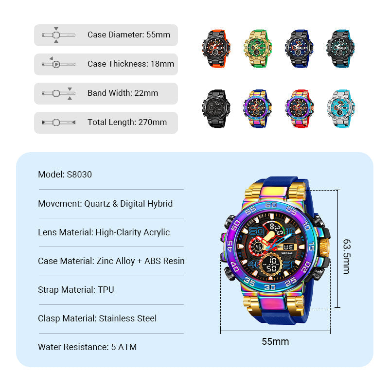 ⌚🔥 ¡50% OFF por Tiempo Limitado! Reloj Inteligente LED Impermeable – 7 Modos Deportivos + Monitor de Sueño | Batería Duradera 💥✨