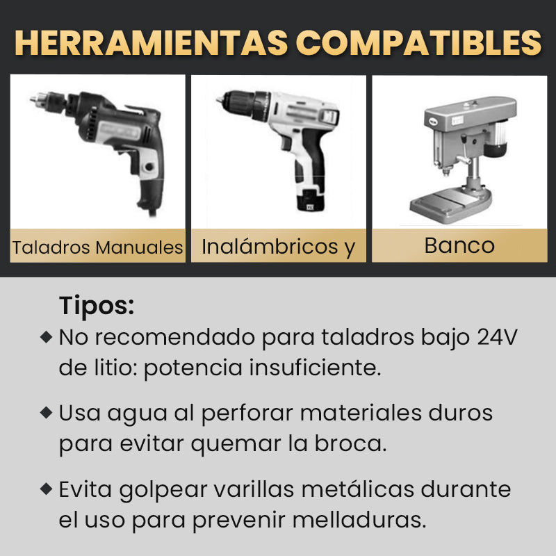 🛠️ Juego de Brocas Excéntricas Serradas de 4 Flautas – Alta Resistencia y Corte Preciso ✨⚡