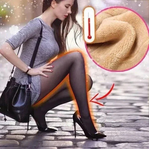 Medias elásticas con cálido forro de felpalucida