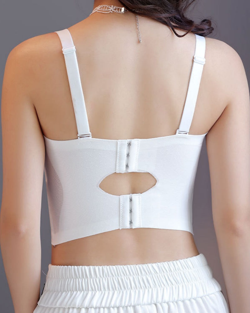 Sostén Sexy Push Up Antideslizante Sin Aros con Tirantes Removibles