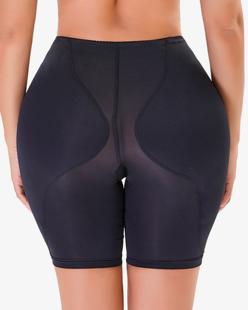 Shorts moldeadores de malla de cintura alta con levantamiento de cadera y almohadilla de espuma