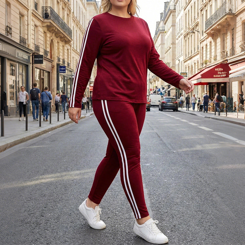 🔥🏡 ¡50% DE DESCUENTO por Tiempo Limitado! Conjunto Deportivo de 2 Piezas para Mujer – Manga Larga + Pantalón Cómodo 💖🧘‍♀️