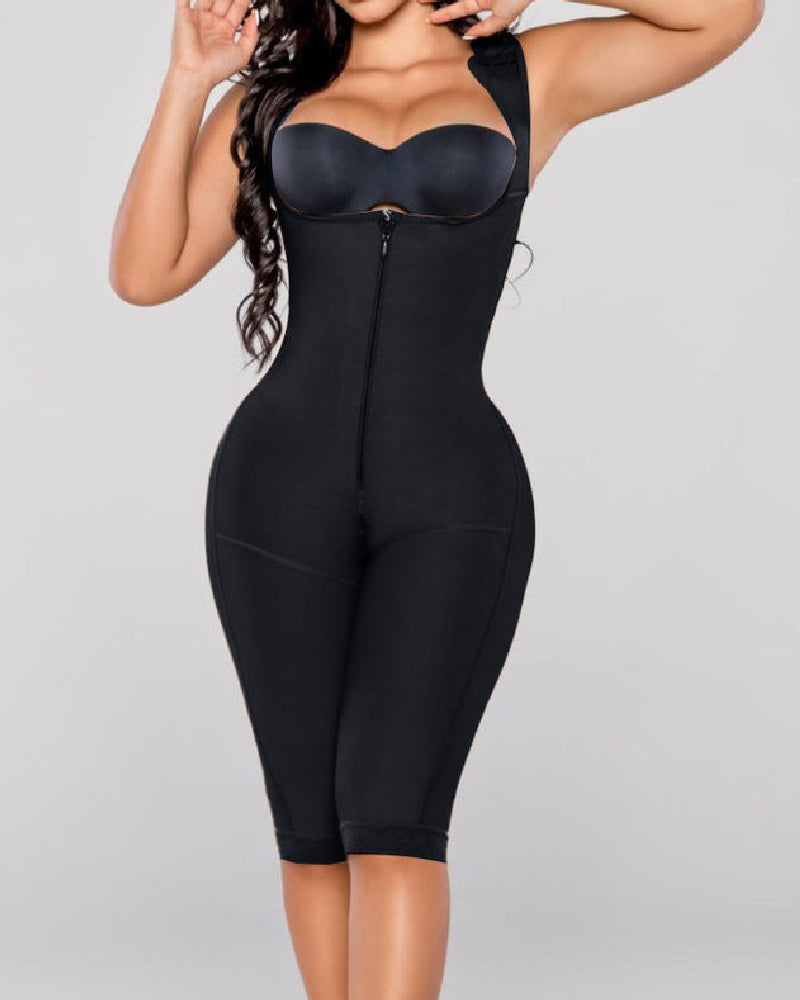 Shapshe® Fajas Moldeadoras Bodysuits Open Bust Control de Abdomen Moldeador Corporal Ajustable con Cremallera