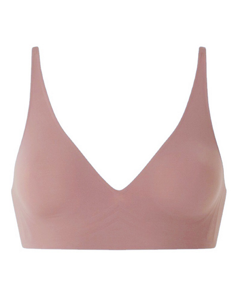 Brasier inalámbrico push up sin costuras con escote en V