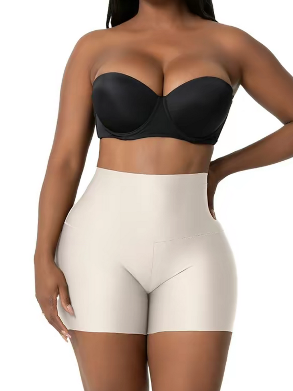 Shorts moldeadores de cuerpo sin costuras para mujer con cintura alta