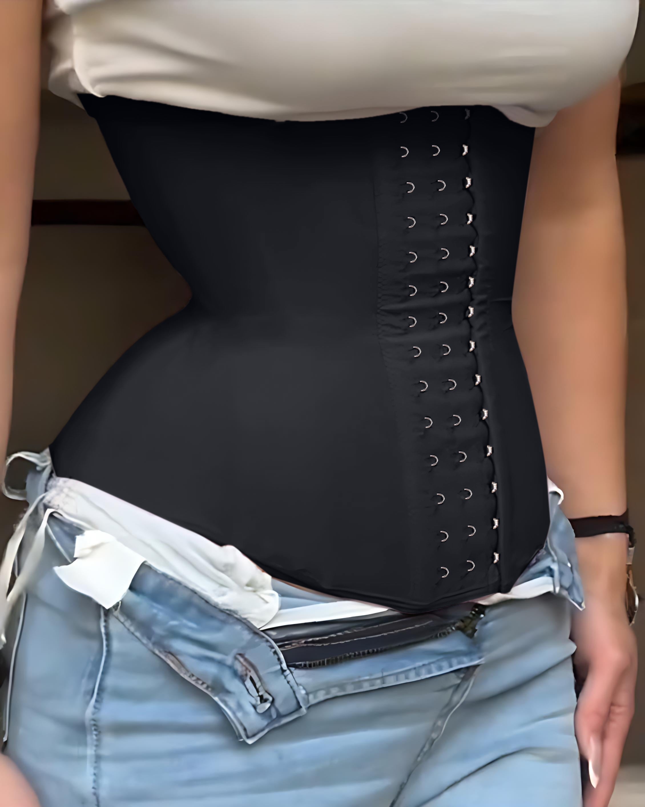 Fajas Colombianas Cinturón Moldeador Abdominal con Varillas de Acero