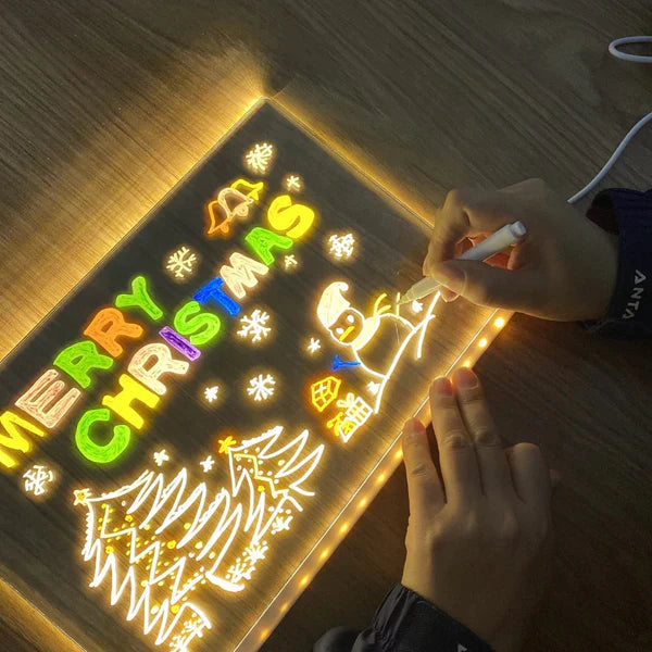 🎨✨ Pizarra LED de Colores para Niños – Dibuja, Escribe y Juega con Luz