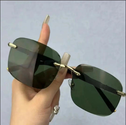 ⏰🔥 ¡50% DE DESCUENTO POR TIEMPO LIMITADO! 👓 Gafas de Sol Sin Montura Crystal Stone – Estilo y Protección UV 😎✨