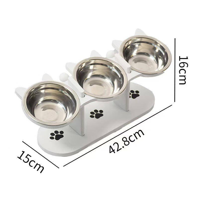 ⏰🔥 ¡Oferta Especial 50% OFF! 🐾 Comedero Elevado Antideslizante – 3 Cuencos para Alimentar a tus Mascotas con Comodidad ✨🍖