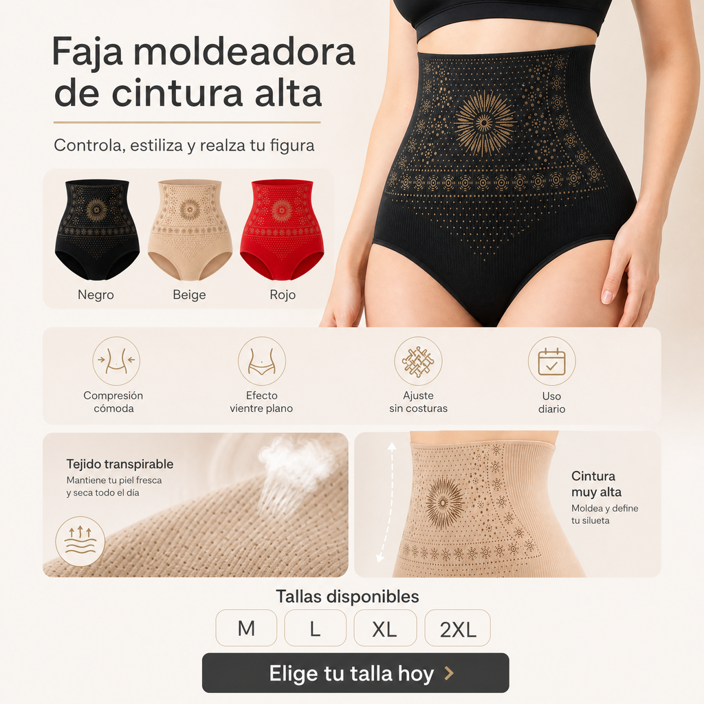 🔥✨ ¡OFERTA 50% OFF! Short Moldeador Cintura Alta – Control Abdomen y Realce de Curvas