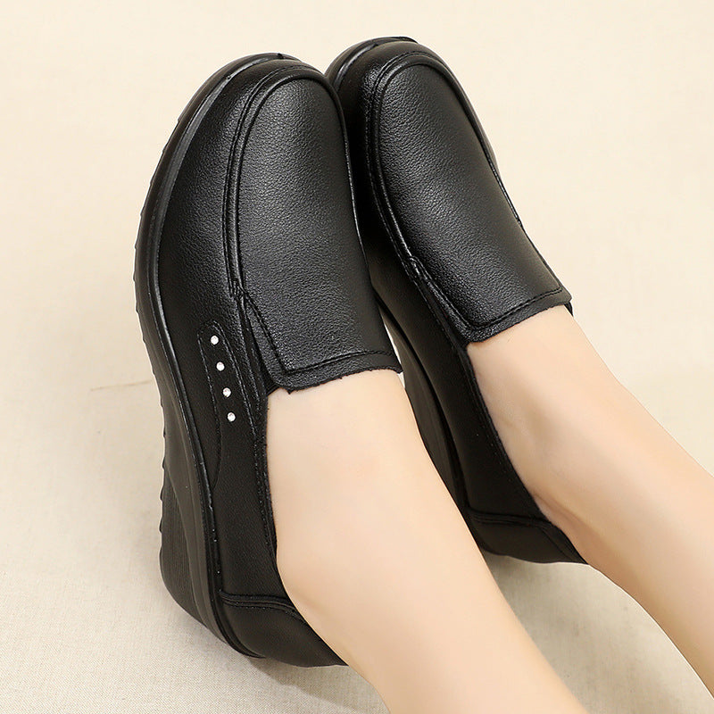 Zapato Ortopédico Cuero Suave Aura Camino Armonía, Máximo Confort y Soporte Diario