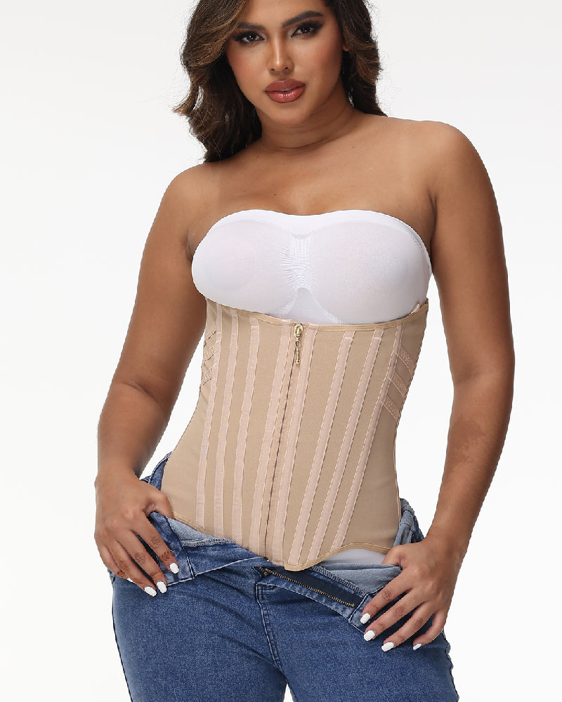 Shapshe® Corset Cinturilla Curvada con Ballenas, Alta Compresión para Cintura Pequeña