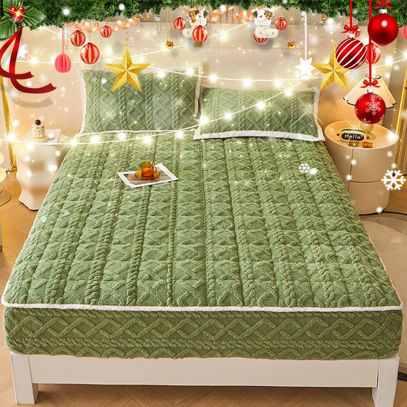 🛏️ Ropa de Cama Cálida de Franela Cepillada ❄️✨ ¡Con bolsillos profundos y esquinas antideslizantes para un descanso perfecto durante todo el año! 🛌🌙