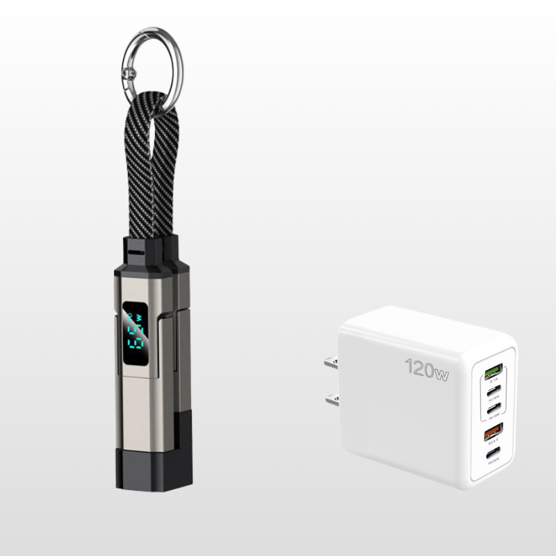 🔌⚡ ¡OFERTA 50% OFF! Cable de Llavero 4 en 1 – Carga Rápida y Siempre Contigo