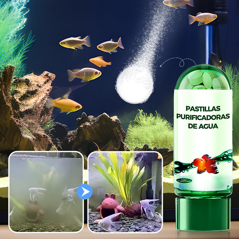 💧🐠 Tableta Potente de Purificación de Agua para Acuarios – Agua Cristalina y Saludable para tus Peces 🐟✨