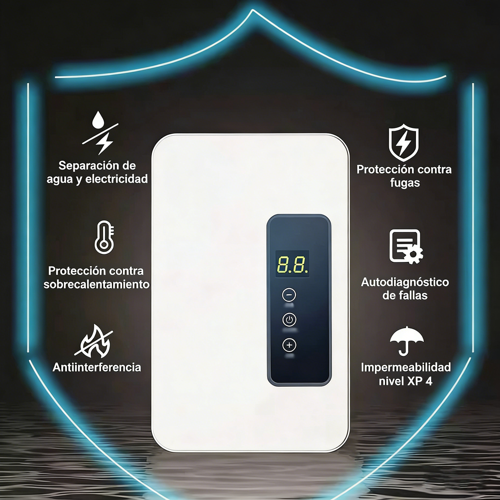 🔥 Calentador de Agua Instantáneo sin Tanque – Diseño Compacto con Control de Temperatura Digital para Ahorro de Energía ⚡🚿