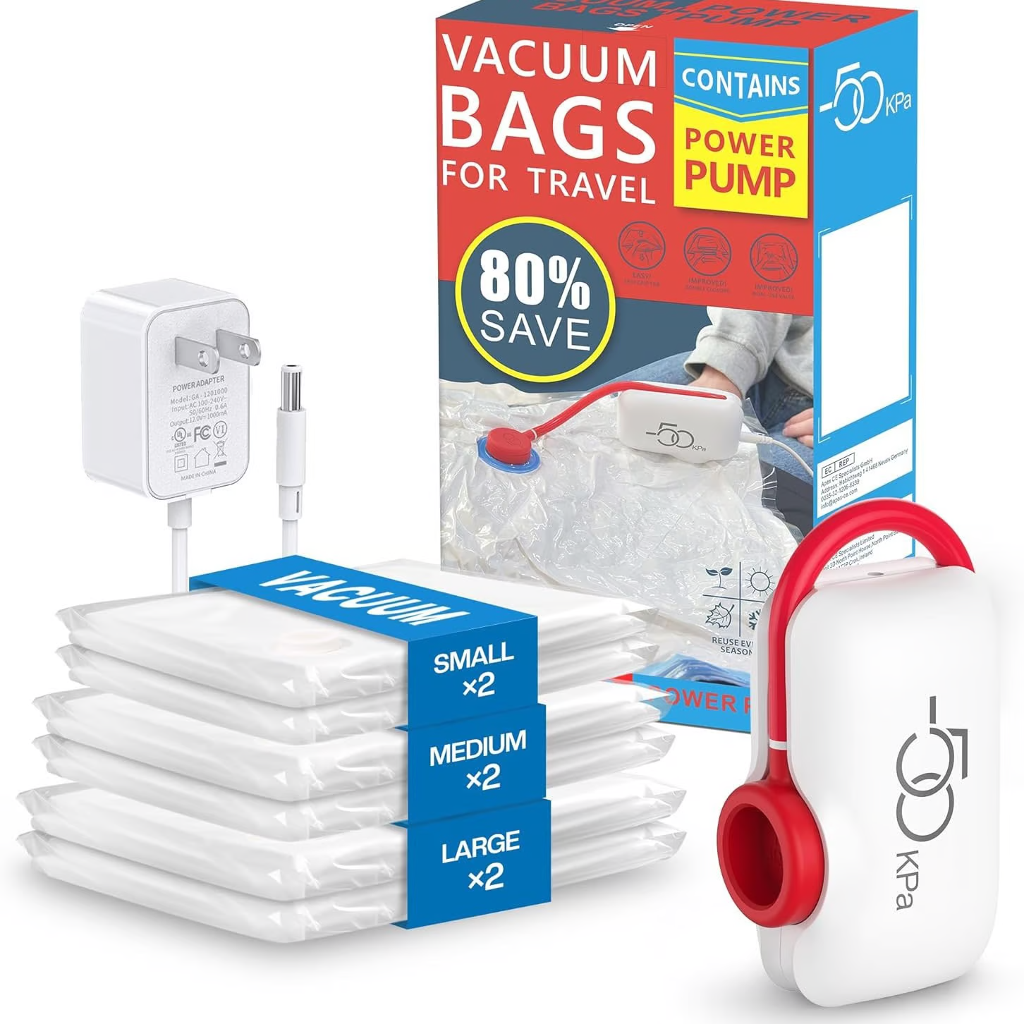 🧳 Bolsas de Compresión al Vacío con Aspiradora Eléctrica USB – Ahorra Espacio y Viaja Ligero ✨💨