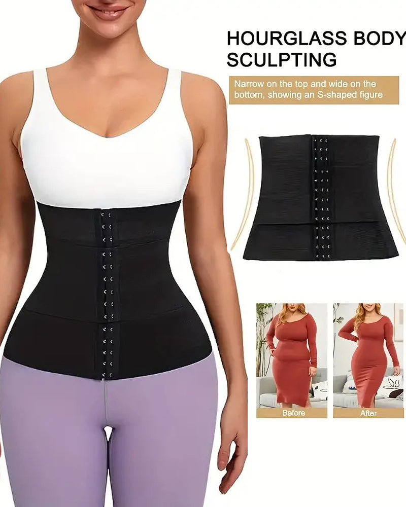 Corsé Cinturilla de Cintura con Doble Cinturón Transpirable Moldeador de Abdomen Ajustable para Entrenamiento Fajas Reductoras