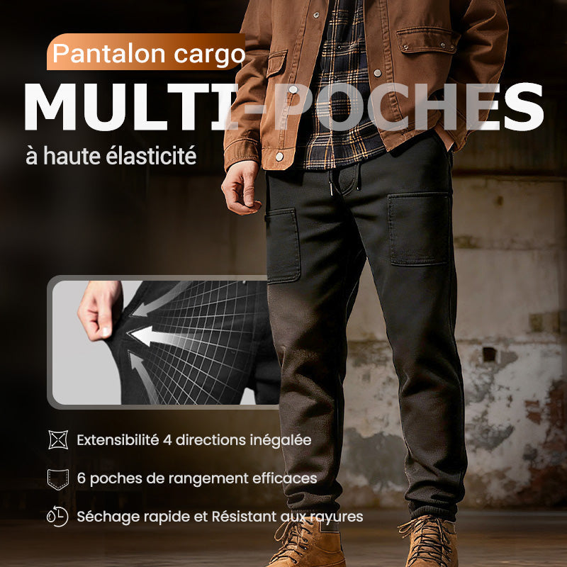 🔥👖 Pantalones Cargo Altos, Elásticos y Duraderos con Múltiples Bolsillos 💼✨