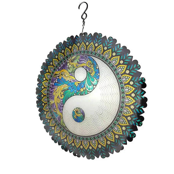 🔥 50% DE DESCUENTO 🔥 Campanas de Viento Coloridas con Mandala 3D – Decoración Relajante para Hogar y Jardín 🌈🌀✨