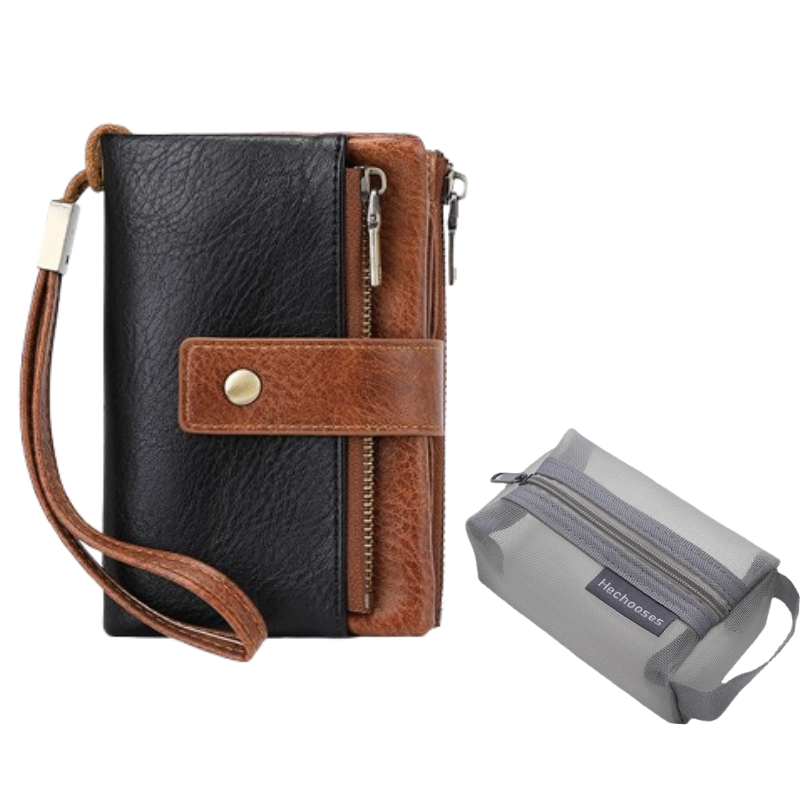 👛 Cartera Triple con Bloqueo RFID – Estilo Retro y Seguridad para tu Día a Día 💼✨