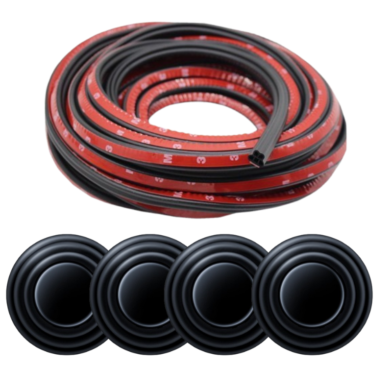🚗✨ Tira de Sellado Automotriz de 5 Orificios – A Prueba de Polvo y Absorción de Impactos para una Protección Óptima 🛡️💥
