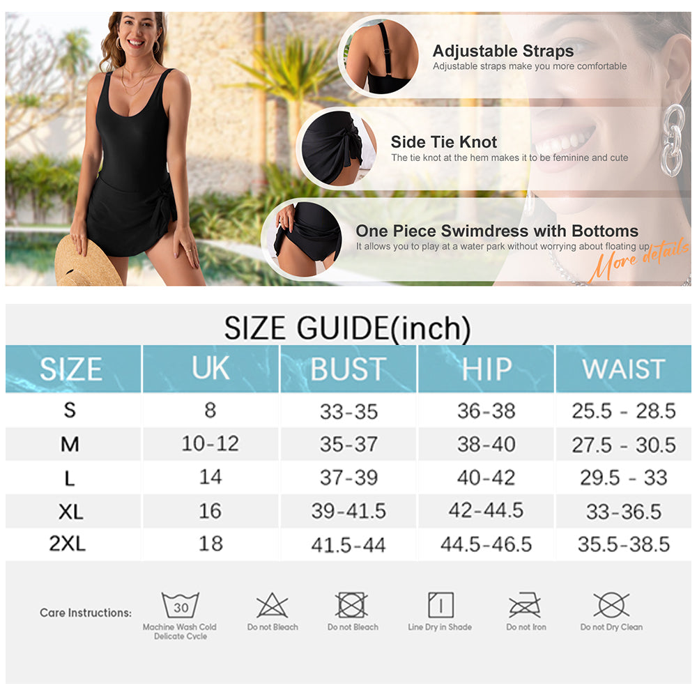 👙🌺 ¡OFERTA 50% OFF! Bañador con Falda Control Abdomen – Confianza y Estilo Total