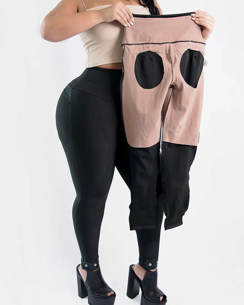Leggings de Cintura Alta con Control de Abdomen, Levantamiento de Glúteos, Cómodos, Elásticos, Adelgazantes y Ajustados con Cierre