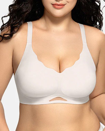 Sostén inalámbrico push up para mujer, sin costuras, transpirable y de un solo color