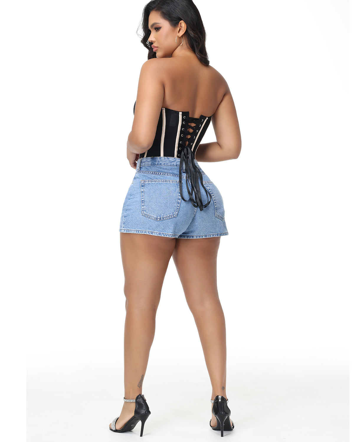 Shapshe® Fajas Colombianas Corsé con Cordones y Rayas en la Espalda (Preventa)