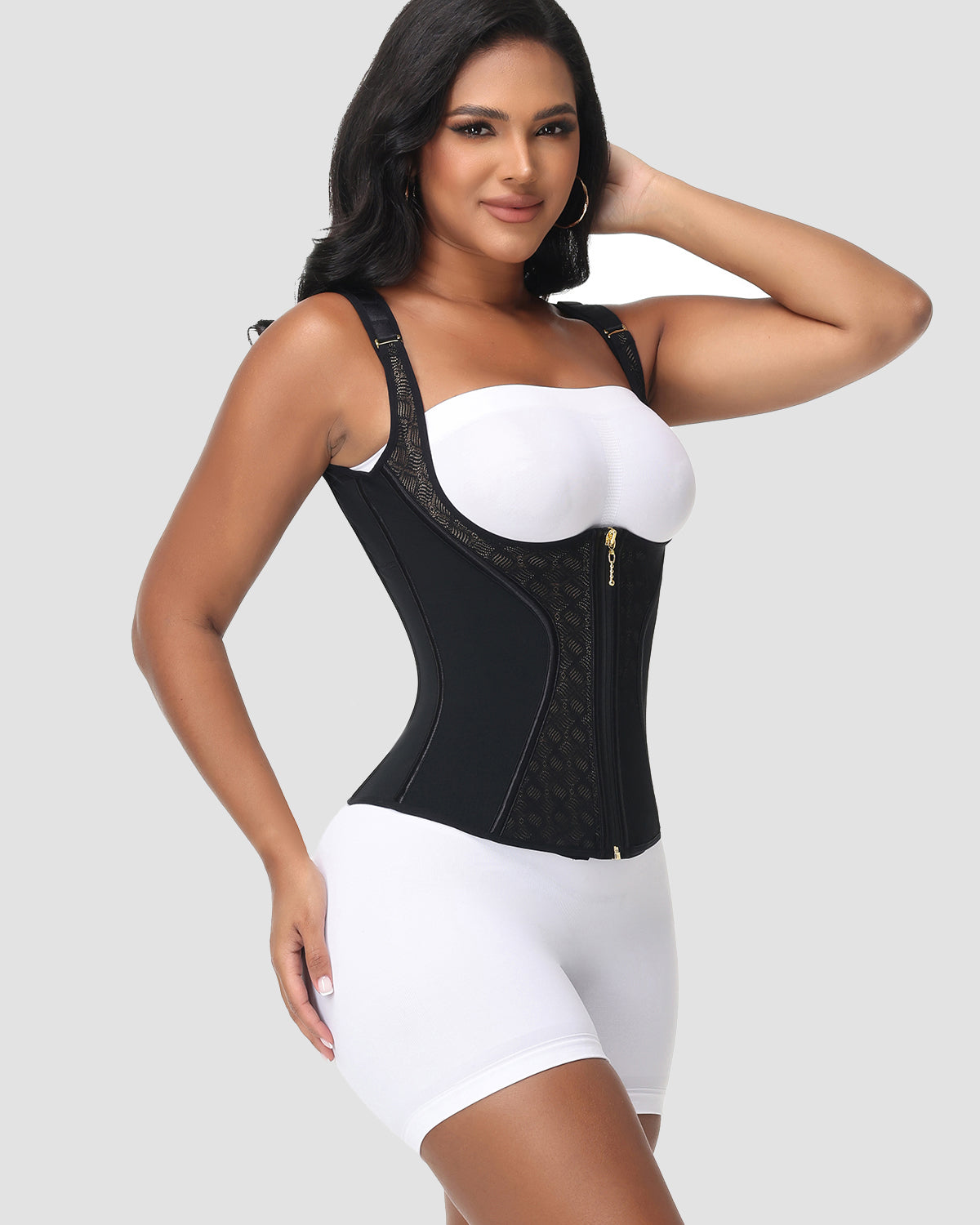 Chaleco Moldeador de Cintura con Control Abdominal de Doble Capa y Sosten Incorporado