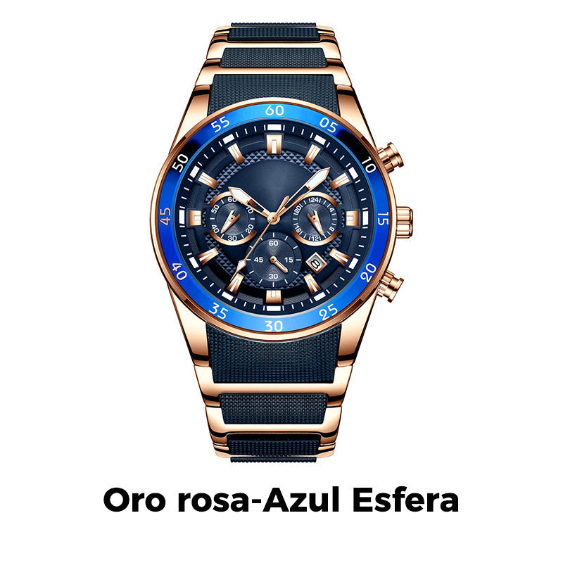 💎 Reloj de Cuarzo Multifuncional para Hombre – Resistente al Agua y Estilo Elegante Todo el Día ⌚✨