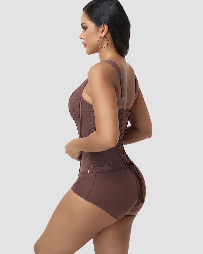 Shapshe® Top Corset con Cordones en la Espalda para Busto Completo
