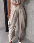 Pantalones Harem de Talle Alto Plisados y Pierna Ancha Shapshe® Leisure