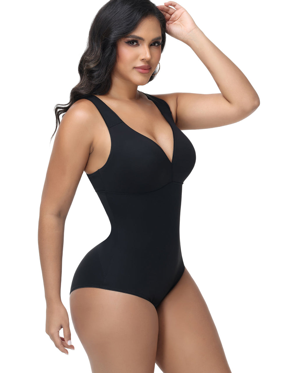 Shapshe® Body moldeador con escote en V, tirantes anchos y efecto abdomen plano