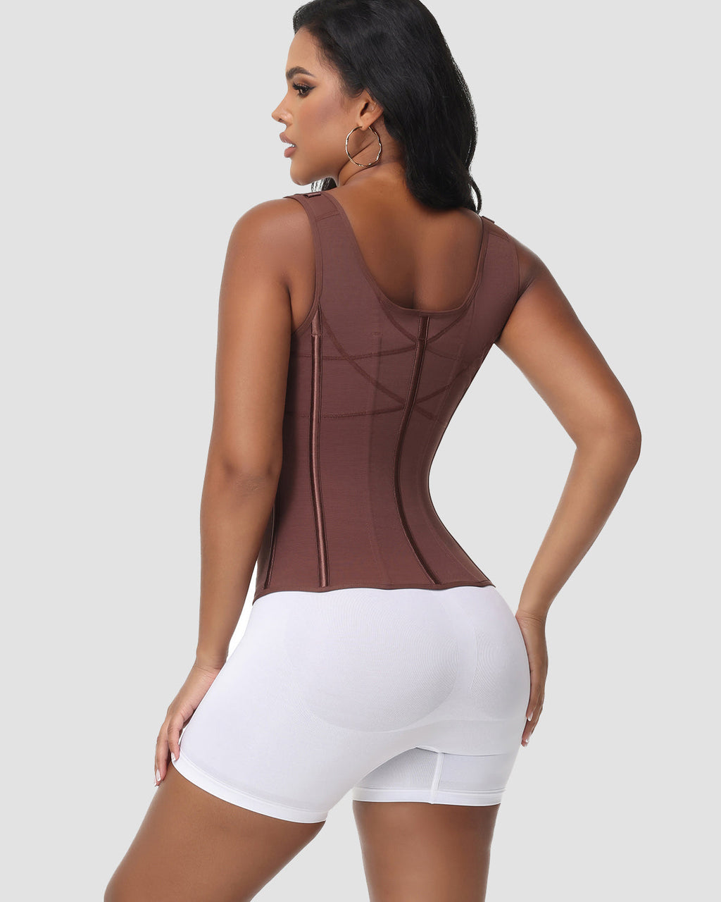 Chaleco Moldeador de Cintura con Control Abdominal de Doble Capa y Sosten Incorporado