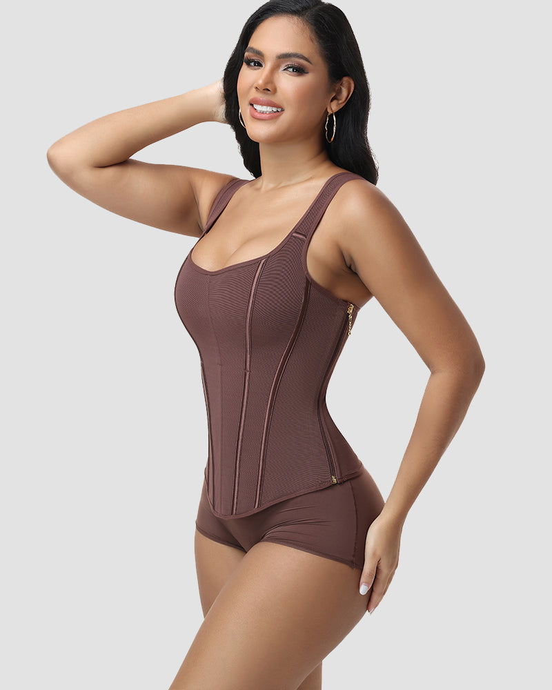 Shapshe® Top Corset con Cordones en la Espalda para Busto Completo