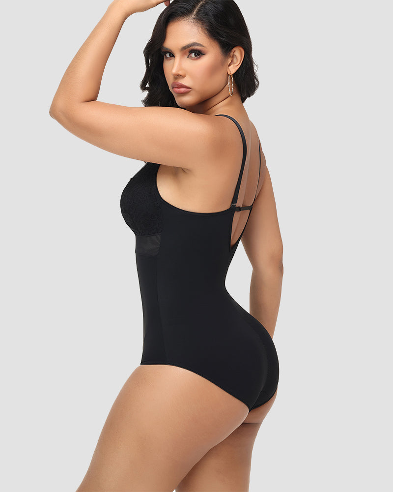 Shapshe® Body Moldeador con Panel de Encaje y Escote Profundo en V