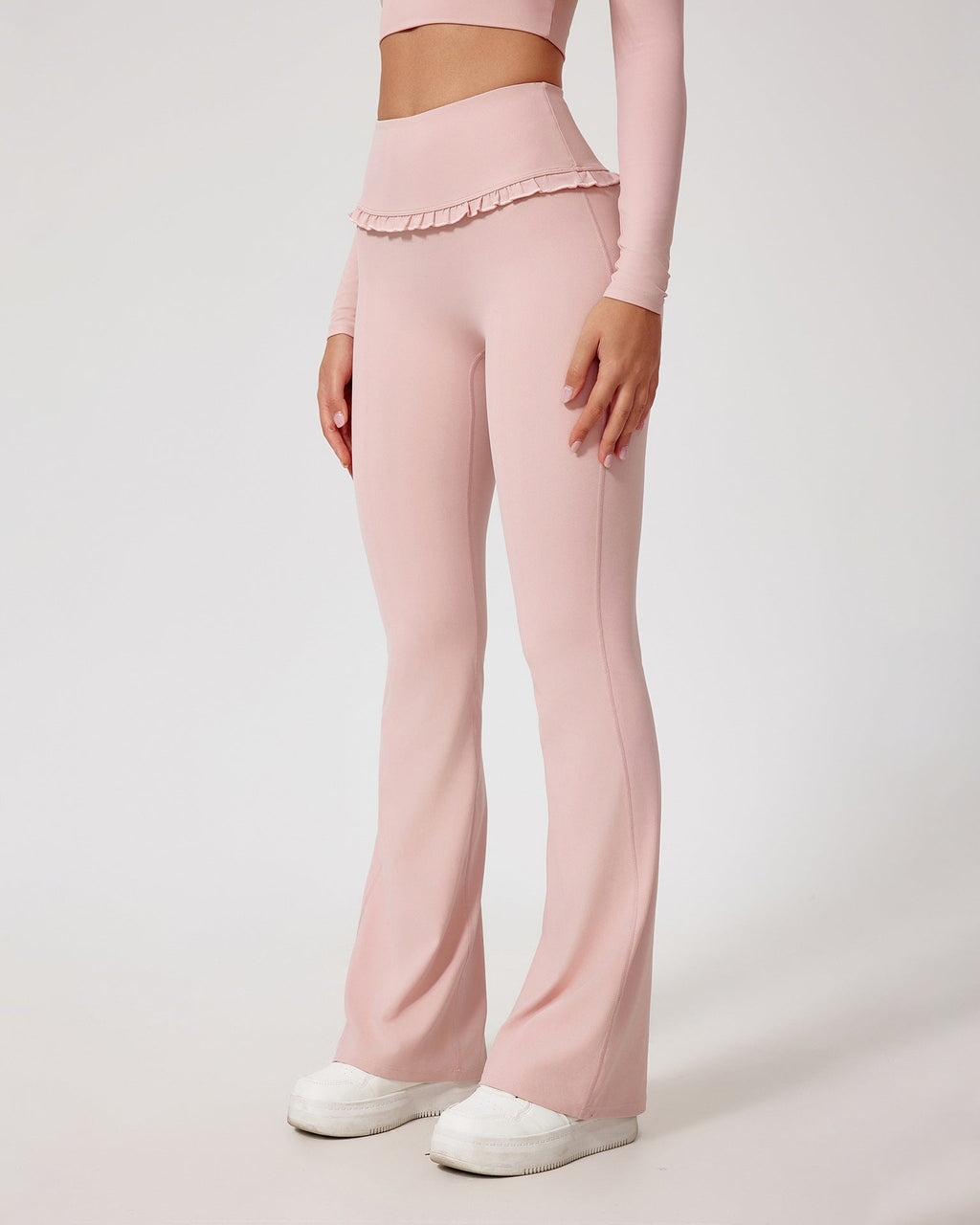Leggings de Ballet con Volantes y Pierna Acampanada