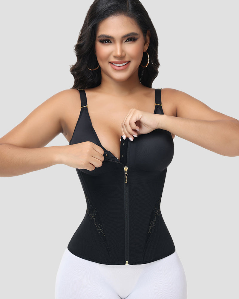 Shapshe® Fajas Colombianas Overbust Cierre Control de Abdomen Cinturilla Entrenadora de Cintura (Preventa)